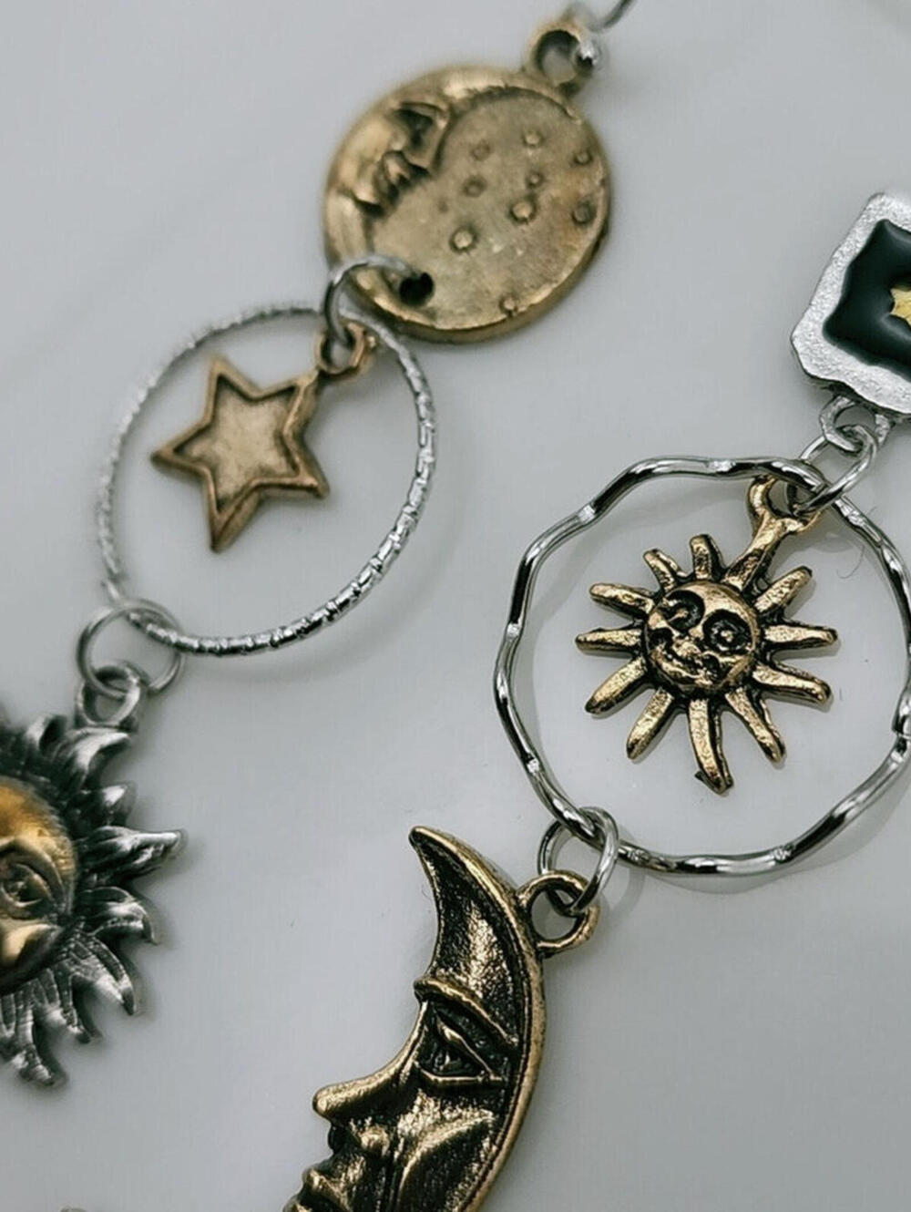 Solstice & Equinox Celestial Boho Dangle Steampunk Earrings